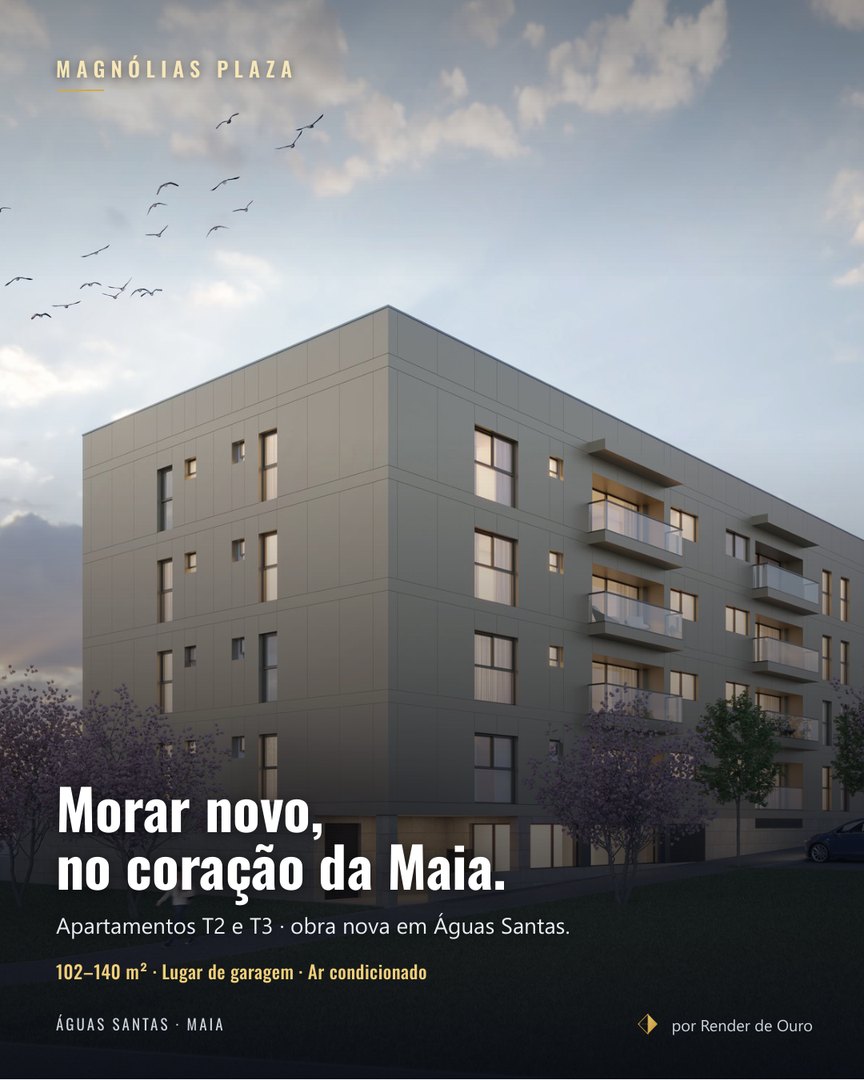 Criativo de campanha produzido a partir do render